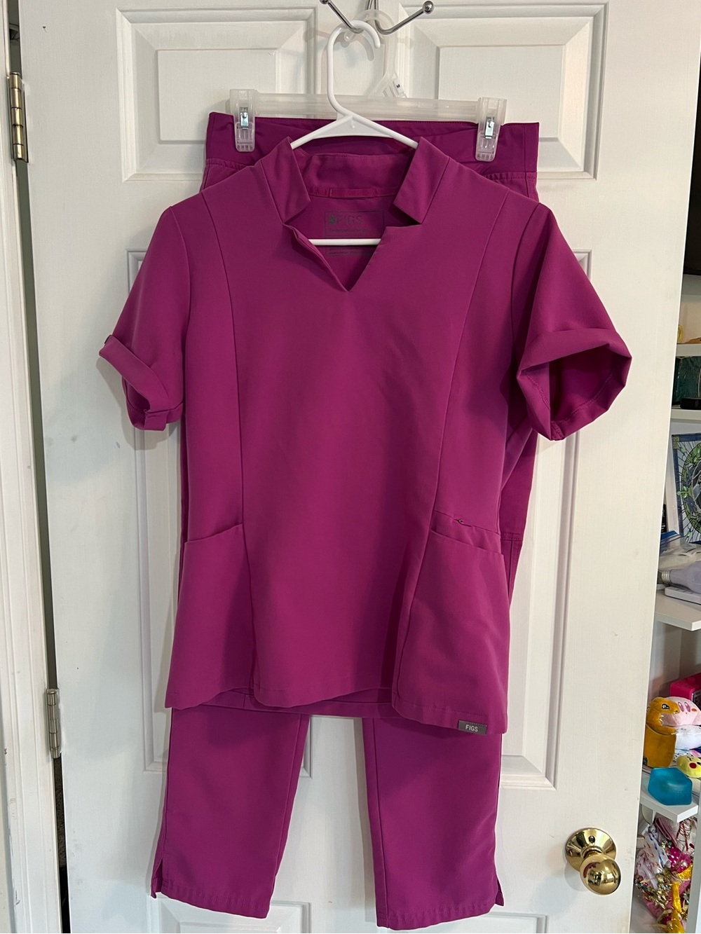 Figs Scrub Set, Both Size Small Pink